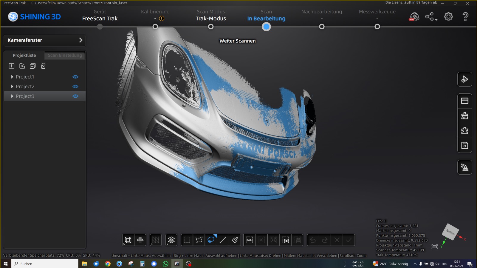 3D Scan Porsche GT4