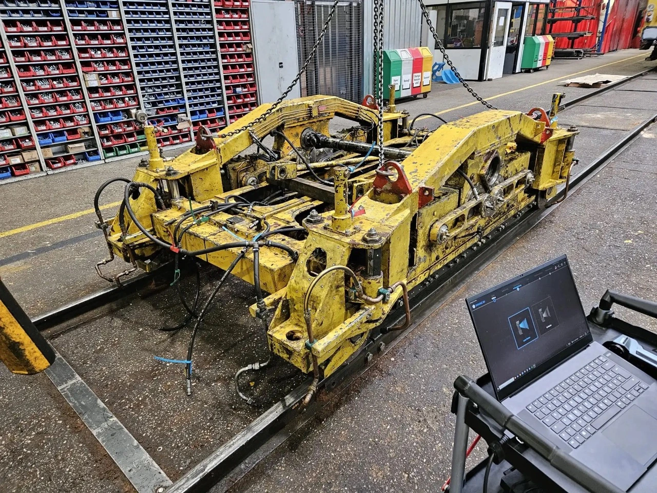3D Scan einer Bahnkomponente